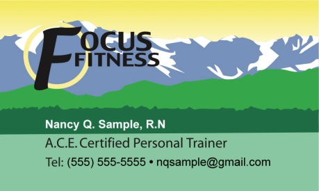 Personal Trainer Business Card and Logo Design