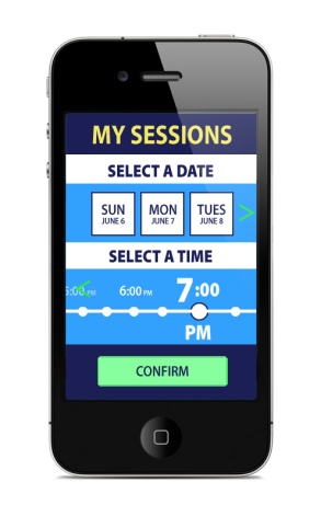 Mobile App Mockup: Book a Session